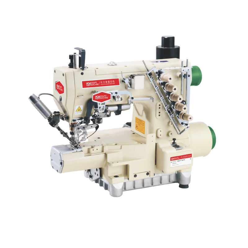Recubridora horizontal de tres agujas con corte automático de hilo
